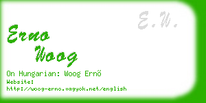 erno woog business card