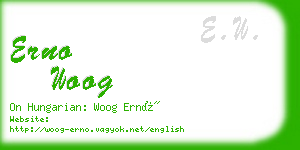 erno woog business card